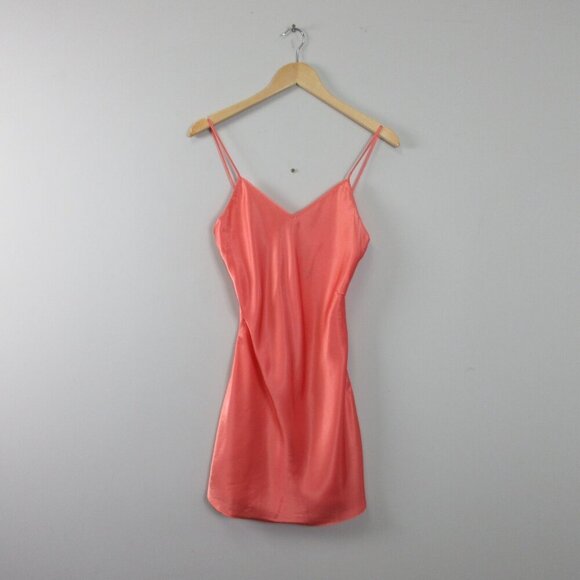 Victoria's Secret Night Slip Dress S Pink Lingerie Nightgown Satin Mini Sexy 68 - Picture 1 of 8